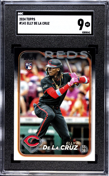 Elly De La Cruz 2024 Topps Rookie Card (RC) #141- SGC Graded 9 Mint (Cincinnati Reds)-Powers Sports Memorabilia