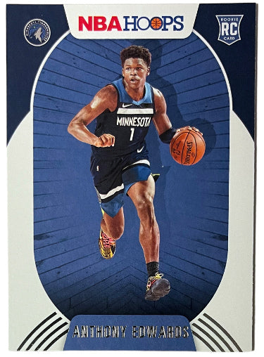 Anthony Edwards 2020-21 Panini NBA Hoops Rookie Card (RC) #216 (Minnesota Timberwolves)-Powers Sports Memorabilia