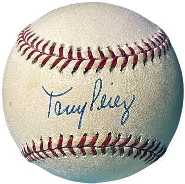Tony Perez Autographed Official Rawlings RONL National League Baseball minor tone spots- COA (Cincinnati Reds/HOF/Big Red Machine)-Powers Sports Memorabilia