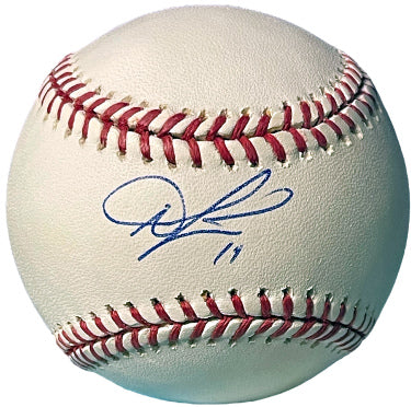 Austin Jackson Autographed Official Rawlings Major League Baseball #14 tone spots- COA (Tigers/Mariners)-Powers Sports Memorabilia