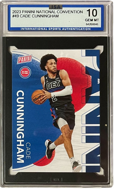 Cade Cunningham 2023 Panini National Convention Card #49- ISA Graded 10 Gem Mint (Detroit Pistons)-Powers Sports Memorabilia