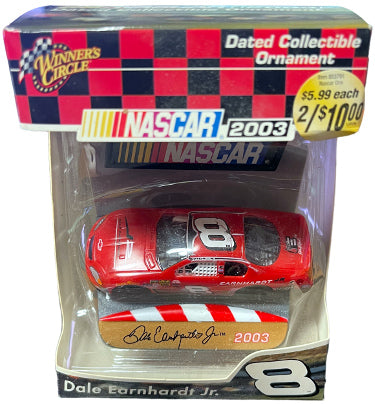 Dale Earnhardt, Jr #8 NASCAR 2003 Trevco Car/Christmas Ornament-Powers Sports Memorabilia