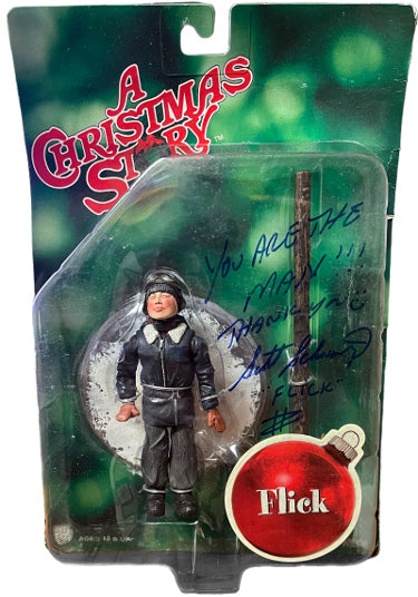 Scott Schwartz Autographed A Christmas Story "Flick" 2003 NECA 7 Inch Action Figure/Toy imperfect- COA-Powers Sports Memorabilia