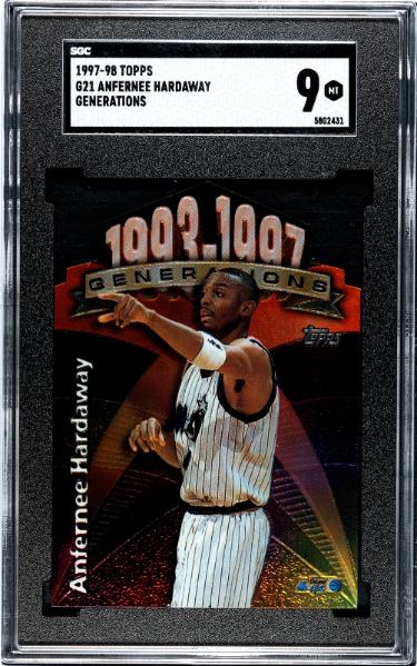 Anfernee Hardaway 1997-98 Topps Generations Die-Cut Card #G21- SGC Graded 9 Mint (Orlando Magic)-Powers Sports Memorabilia