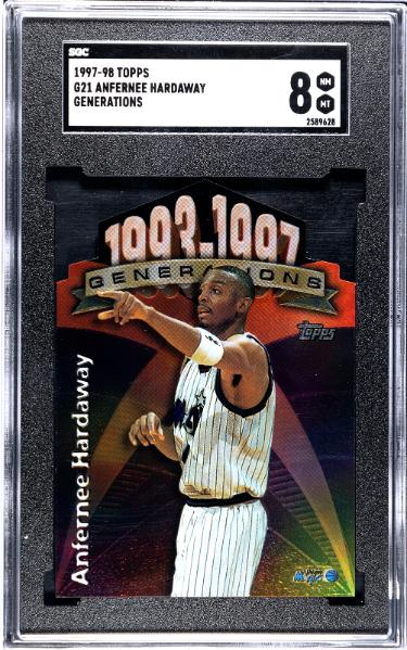 Anfernee Hardaway 1997-98 Topps Generations Die-Cut Card #G21- SGC Graded 8 NM-MT (Orlando Magic)-Powers Sports Memorabilia