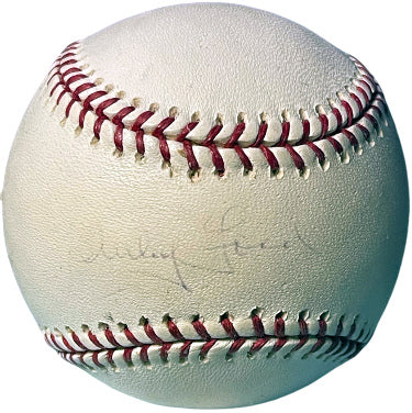 Whitey Ford Autographed Official Rawlings Major League Baseball imperfect/faded- Steiner Holo (New York Yankees/HOF)-Powers Sports Memorabilia