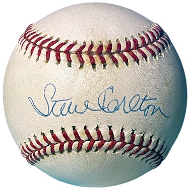 Steve Carlton Autographed Official Rawlings RONL National League Baseball minor tone spots- COA (Cardinals/Phillies/HOF/10XAS/4XCY/2X-Powers Sports Memorabilia