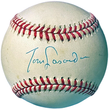 Tom/Tommy Lasorda Autographed Official Rawlings RONL National League Baseball tone spots- COA (Dodgers/HOF/2X WS Champs/2X Mrg Yr)-Powers Sports Memorabilia