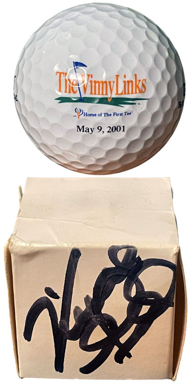 Vince Gill Autographed 2001 The Vinny Links Logo Wilson Staff Golf Ball Box Top with Ball?Çô COA (Country Music)-Powers Sports Memorabilia