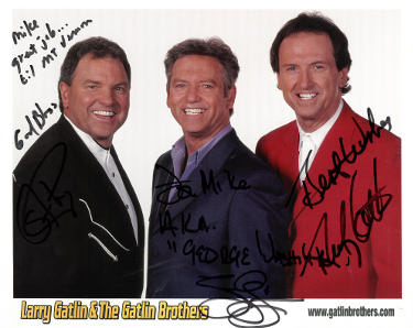 Larry Gatlin & The Gatlin Brothers Autographed 8x10 Promo Photo (Steve/Rudy/3 sigs)- COA-Powers Sports Memorabilia
