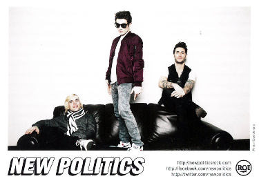 New Politics Rock Band RCA Records 5x7 Photograph (David Boyd/Søren Hansen/Louis Vecchio/Danish) - Collectible-Powers Sports Memorabilia