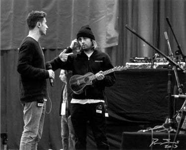David Boyd Autographed 2013 New Politics Danish Rock Band B&W 8x10 Photo- COA - CTBL_040362-Powers Sports Memorabilia