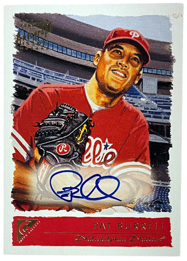 Pat Burrell Autographed 2001 Topps Gallery On Card Certified Auto #GA-PB (Philadelphia Phillies)-Powers Sports Memorabilia