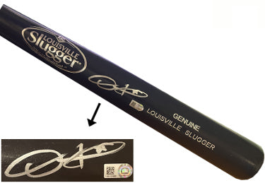 Dexter Fowler Autographed Louisville Slugger Black Pro Model 34?ǥ Bat?Çô MLB Authentic Holo (Cubs/2016 AS & WS Champs/Cardinals/Angels)-Powers Sports Memorabilia