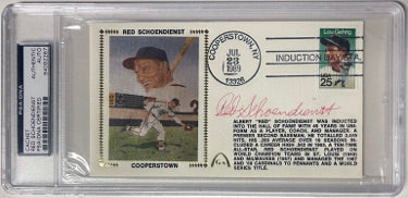 Red Schoendienst Autographed St. Louis Cardinals Cooperstown 1989 FDC Gateway Silk Cachet- PSA/DNA Slabbed Authentic-Powers Sports Memorabilia