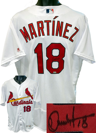 Carlos Martinez Autographed St. Louis Cardinals Majestic MLB Authentic Collection Flex Base Jersey #18 SZ 48?Çô MLB Certified Hologram-Powers Sports Memorabilia