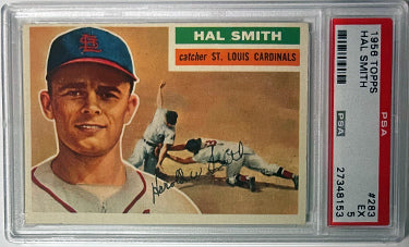 Hal Smith 1956 Topps Baseball Card #283- PSA Graded 5 EX (St. Louis Cardinals/3XAS)-Powers Sports Memorabilia