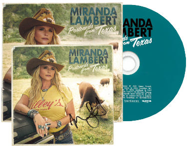 Miranda Lambert Autographed 2024 Postcards From Texas CD Autographed 4?ǥx4?ǥ Art Insert Auto/Booklet/Case- COA-Powers Sports Memorabilia