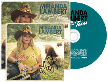 Miranda Lambert Autographed 2024 Postcards From Texas CD Autographed 4?ǥx4?ǥ Art Insert Auto/Booklet/Case- COA - CTBL_040411-Powers Sports Memorabilia