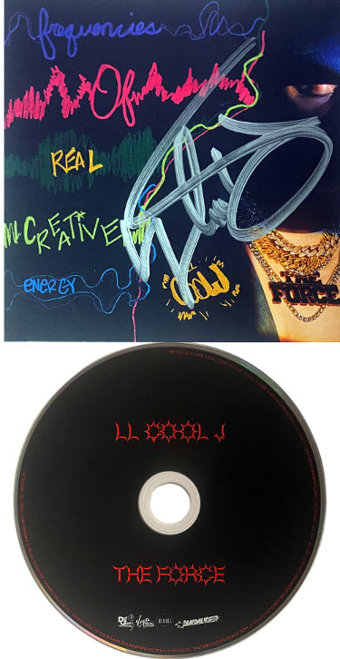 LL Cool J 2023-24 The Force CD Autographed 5x5 Art Insert Auto/Booklet/Case- COA - Autographed-Powers Sports Memorabilia