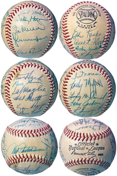 1958 St. Louis Cardinals Team Autographed National League (Giles) Baseball 22 sigs-JSA LOA Stan Musial/Curt Flood/Ken Boyer/Stan Hack-Powers Sports Memorabilia