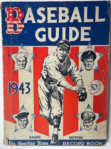 1943 The Sporting News Baseball Guide Record Book Radio Edition (Wartime/WWII Era) - VG Used-Powers Sports Memorabilia