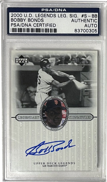 Bobby Bonds Autographed 2000 Upper Deck Legendary Signatures On Card Auto #S-BB- PSA/DNA Certified Authentic (Giants/3XAS/3XGG)-Powers Sports Memorabilia