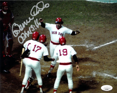 Bernie Carbo Autographed Boston Red Sox 8x10 Photo- JSA #AL53587- 1975 World Series HR/John 3:16-Powers Sports Memorabilia
