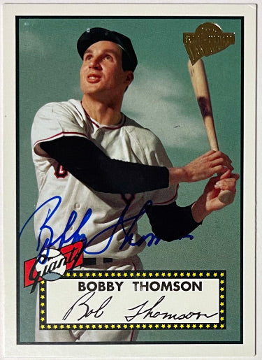 Bobby Thomson Autographed 2003 Topps All-Time Fan Favorites On Card Auto #95- Sports Mem Holo (San Francisco Giants)-Powers Sports Memorabilia