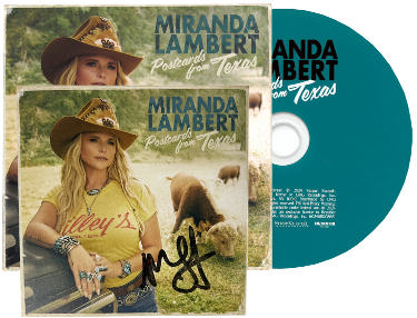 Miranda Lambert Autographed 2024 Postcards From Texas CD Autographed 4?ǥx4?ǥ Art Insert Auto/Booklet/Case- COA - CTBL_040531-Powers Sports Memorabilia