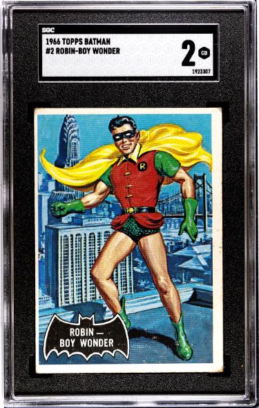 Batman 1966 Topps Robin-Boy Wonder Rookie Card (RC) #2 - SGC Graded 2 Good-Powers Sports Memorabilia