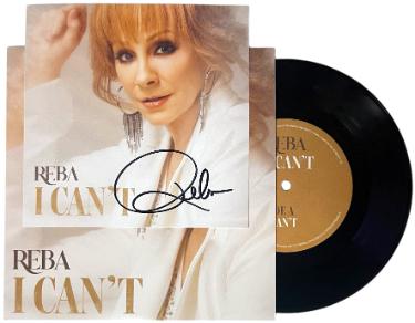 Reba McEntire Autographed 2024 I Can?ÇÖt 6x6 Art Card Insert, 7" Vinyl, Cover?Çô NEW/COA-Powers Sports Memorabilia