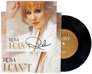 Reba McEntire Autographed 2024 I Can?ÇÖt 6x6 Art Card Insert, 7" Vinyl, Cover?Çô NEW/COA - CTBL_040665-Powers Sports Memorabilia