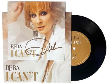 Reba McEntire Autographed 2024 I Can?ÇÖt 6x6 Art Card Insert, 7" Vinyl, Cover?Çô NEW/COA - CTBL_040666-Powers Sports Memorabilia