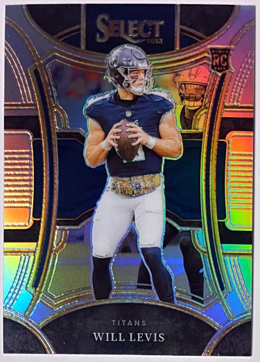 Will Levis 2023 Panini Select Prizm Club Level Rookie Card (RC) #492 (Tennessee Titans)-Powers Sports Memorabilia