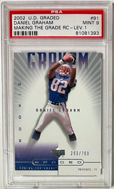 Daniel Graham 2002 Upper Deck Making The Grade Level 1 Rookie Card (RC) #91- PSA Graded 9 Mint (New England Patriots)-Powers Sports Memorabilia