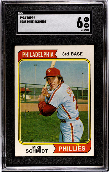 Mike Schmidt 1974 Topps Card #283- SGC Graded 6 EX-NM (Phillies/HOF/2nd Year) - CTBL_040711-Powers Sports Memorabilia