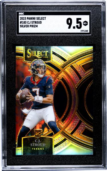 CJ/C.J. Stroud 2023 Panini Select Silver Prizm Rookie Card (RC) #183- SGC Graded 9.5 Mint+ (Houston Texans)-Powers Sports Memorabilia
