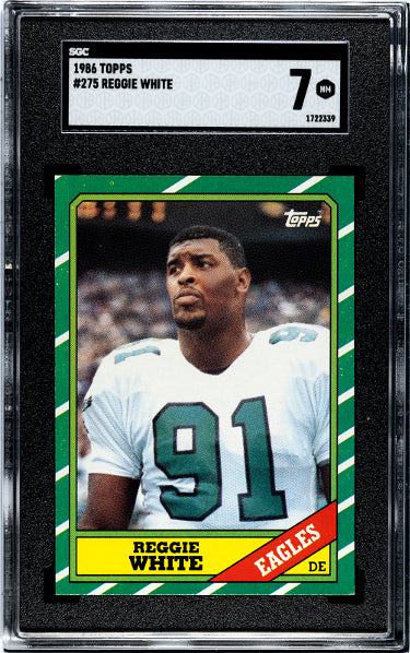 Reggie White 1986 Topps Rookie Card (RC) #275- SGC Graded 7 NM (Eagles/Packers)-Powers Sports Memorabilia