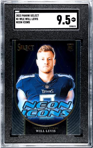 Will Levis 2023 Panini Select Neon Icons Rookie Card (RC) #NI-WLE- SGC Graded 9.5 Mint+ (Tennessee Titans)-Powers Sports Memorabilia