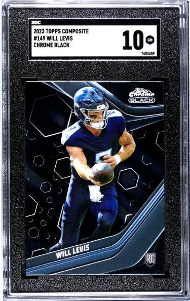 Will Levis 2023 Topps Composite Chrome Black Rookie Card (RC) #149- SGC Graded 10 Gem Mint (Tennessee Titans)-Powers Sports Memorabilia