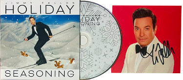 Jimmy Fallon Autographed 2024 "Holiday Seasoning?ǥ Republic Records CD 4?ǥx4?ǥ Art Insert Auto/Booklet w/ Case- COA-Powers Sports Memorabilia