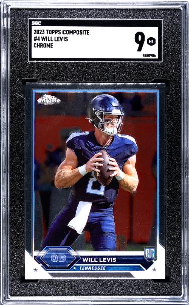 Will Levis 2023 Topps Chrome Composite Rookie Card (RC) #4- SGC Graded 9 Mint (Tennessee Titans)-Powers Sports Memorabilia