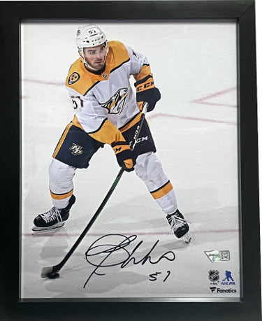 Dante Fabbro Autographed Nashville Predators 8 x 10 Photograph Custom Framing #57- Fanatics Hologram #B326058-Powers Sports Memorabilia