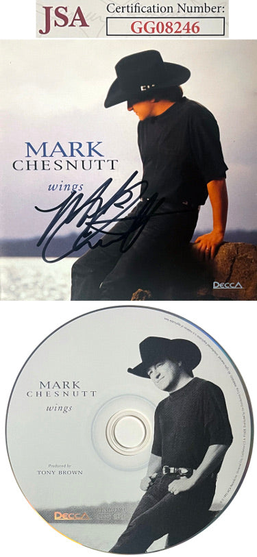 Mark Chesnutt Autographed 1995 Wings Album Cover Booklet w/ CD & Case- JSA #GG08246-Powers Sports Memorabilia