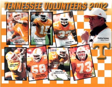 2002 Tennessee Volunteers 8.5x11 Collage/Stat Photo-Powers Sports Memorabilia
