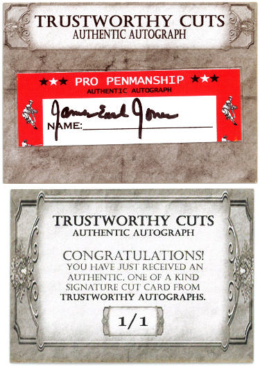 James Earl Jones Autographed Trustworthy Cuts Trading Card 1/1 (Darth Vader/Star Wars)-Powers Sports Memorabilia