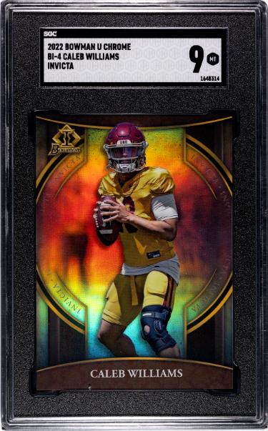 Caleb Williams 2022 Bowman U Chrome Invicta Rookie Card (RC) #BI-4- SGC Graded 9 Mint (USC Trojans/Chicago Bears)-Powers Sports Memorabilia