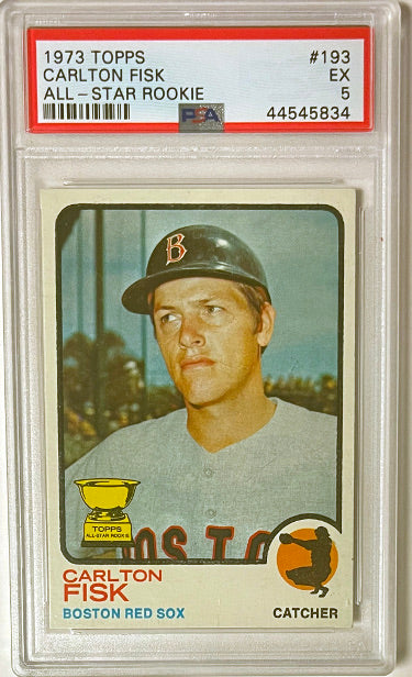 Carlton Fisk 1973 Topps All-Star Rookie Card #193- PSA Graded 5 EX (Red Sox/HOF)-Powers Sports Memorabilia