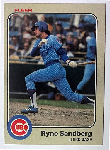 Ryne Sandberg 1983 Fleer Rookie Card (RC) #507 (Chicago Cubs/HOF)-Powers Sports Memorabilia